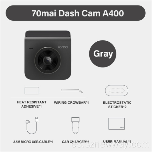 70mai Dash Cam A400 Grabadora de coche 1440P